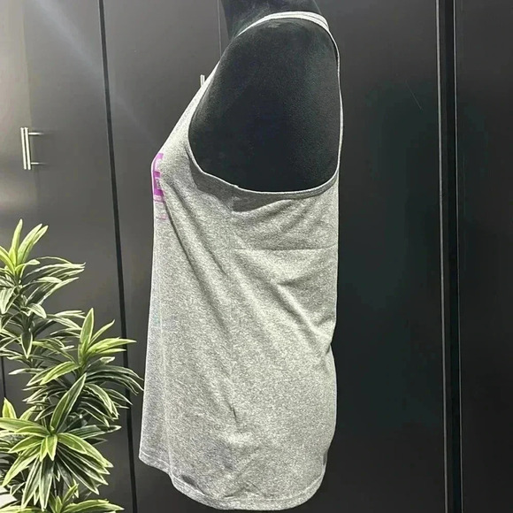 Nike Dri-Fit Namaste Fit racerback athletic tank top, heather gray - Picture 4 of 9